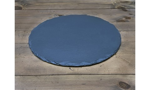 Round plain Welsh slate cheese board